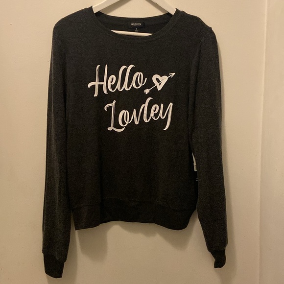WildFox | Hello Lovley Baggy Sweatshirt Size Small Beautiful Christmas gift - Picture 2 of 9